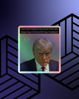Former President Donald John Trump’s Mug Shot Fulton County, Georgia RICO Holographic Stickers