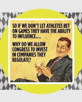 Athletes can’t bet on games, why can Congress invest in companies they regulate? Stickers