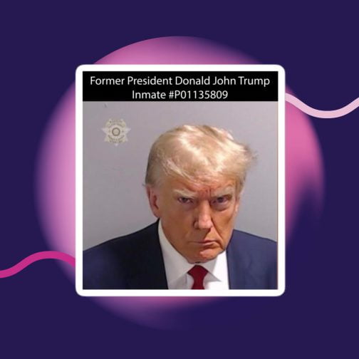 Former President Donald John Trump Inmate #P01135809 Bubble-free stickers 4x4 inches white