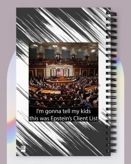 I'm Ima gonna tell my kids this was Jeffrey Epstein's Client List (Congress) Spiral notebook journal notepad