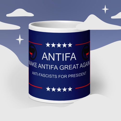 make antifa great again 20 oz coffee mug cup anti fascists for president leftist leftists apparel gear