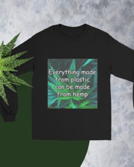 Everything made from plastic can be made from hemp - Men’s Long Sleeve Shirt - Image 10