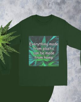 Everything made from plastic can be made from hemp - Men’s Long Sleeve Shirt - Image 1