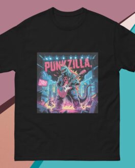 Punkzilla Punk Rockers Music Punkers Godzilla Movies Anarchy Symbol Icon Guitar Unisex shirt - Image 4