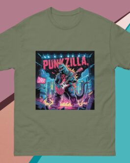 Punkzilla Punk Rockers Music Punkers Godzilla Movies Anarchy Symbol Icon Guitar Unisex shirt - Image 10