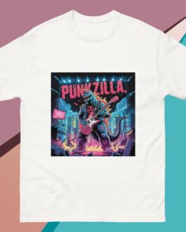 Punkzilla Punk Rockers Music Punkers Godzilla Movies Anarchy Symbol Icon Guitar Unisex shirt - Image 7