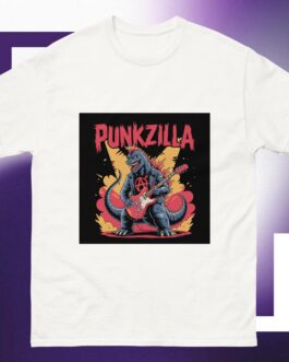 Punkzilla Punk Rockers Music Punkers Godzilla Movies Anarchy Symbol Icon Guitar Unisex shirt - Image 6