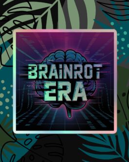 Brainrot Era Holographic Sticker | Trendy Gen Z Glitch Art Decal for Laptops & Phones | Unique Styling Accessory - Image 3