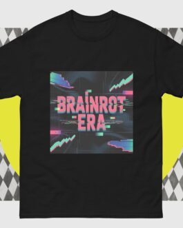 Brainrot Era T-Shirt - Bold Glitch Art Retro Gaming Cyberpunk - Image 3