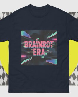 Brainrot Era T-Shirt - Bold Glitch Art Retro Gaming Cyberpunk - Image 5