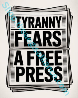 Tyranny Fears a Free Press Long Sleeve Tee | Anti-Tyranny Protest Shirt - Image 3