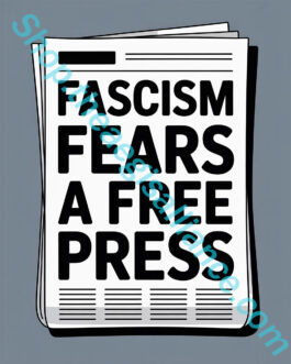 Fascism Fears A Free Press Unisex Long Sleeve Tee protester protestor shirt anti-fascist anti-fascism - Image 3
