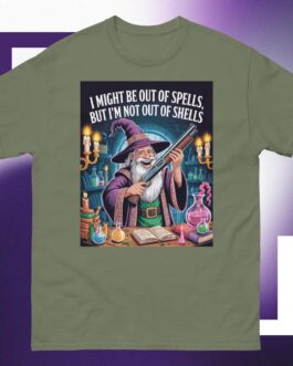 I might be out of spells but I'm not out of shells wizards magic 2A Unisex classic tee shirt art design 2 - Image 9