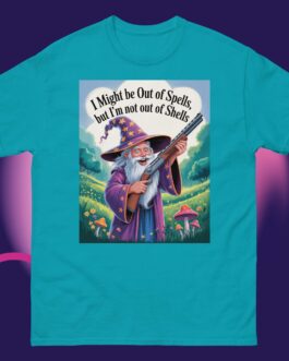 I might be out of spells but I'm not out of shells Funny Wizard with Gun magic 2A Unisex classic tee shirt - Image 12