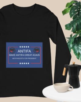Make Antifa Great Again Long Sleeve Shirt | Anti-Fascist Protest Tee | Leftist Punk Rock Apparel - Image 5