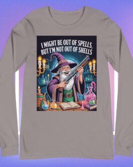 I might be out of spells but I'm not out of shells wizards magic 2A Unisex long sleeve tee shirt art design 2 - Image 11