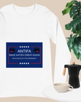 Make Antifa Great Again Long Sleeve Shirt | Anti-Fascist Protest Tee | Leftist Punk Rock Apparel - Image 4