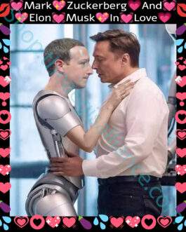 Elon & Zuck "AI Romance" Women's Satire Tee – Funny Tech Billionaire Meme - Image 3