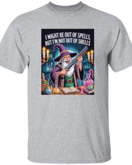 Funny Wizard with Shotgun T-Shirt | "Out of Spells, Not Out of Shells" D&D Gamer Graphic Tee | Fantasy RPG & Tabletop Gaming Apparel for Men & Women - Image 12