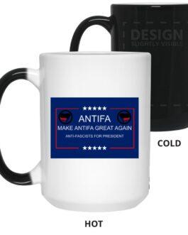 "Make Antifa Great Again" Magic Mug | Heat-Reveal Anti-Fascist Coffee Cup - Image 1