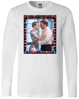 Elon & Zuckbot "Bromance" + for Tech Enthusiasts + Premium Long Sleeve Tee + Satire & Meme Fashion - Image 5