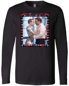 Elon & Zuckbot "Bromance" + for Tech Enthusiasts + Premium Long Sleeve Tee + Satire & Meme Fashion - Image 6