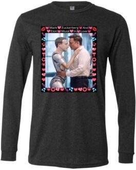 Elon & Zuckbot "Bromance" + for Tech Enthusiasts + Premium Long Sleeve Tee + Satire & Meme Fashion - Image 8