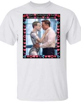 Elon Musk & ZuckBot “In Love” AI Satire T-Shirt – Gildan G500 Men’s Cotton Tee - Image 4