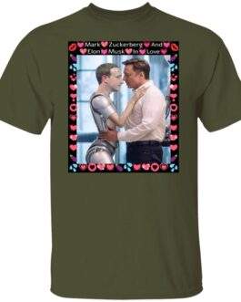 Elon Musk & ZuckBot “In Love” AI Satire T-Shirt – Gildan G500 Men’s Cotton Tee - Image 5