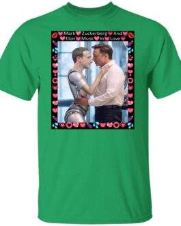 Elon Musk & ZuckBot “In Love” AI Satire T-Shirt – Gildan G500 Men’s Cotton Tee - Image 8