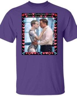 Elon Musk & ZuckBot “In Love” AI Satire T-Shirt – Gildan G500 Men’s Cotton Tee - Image 9