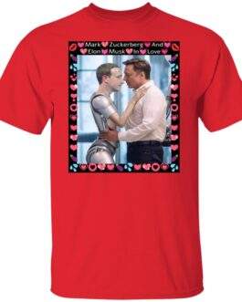 Elon Musk & ZuckBot “In Love” AI Satire T-Shirt – Gildan G500 Men’s Cotton Tee - Image 10