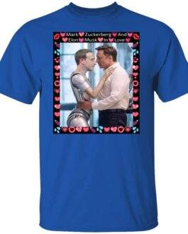 Elon Musk & ZuckBot “In Love” AI Satire T-Shirt – Gildan G500 Men’s Cotton Tee - Image 11