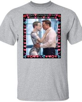 Elon Musk & ZuckBot “In Love” AI Satire T-Shirt – Gildan G500 Men’s Cotton Tee - Image 12