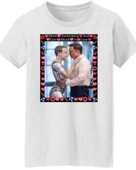 Elon & Zuck "AI Romance" Women's Satire Tee – Funny Tech Billionaire Meme - Image 2