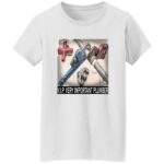 White Gildan women's heavy cotton tee featuring a V.I.P. Very Important Plumber graphic with pipe wrenches and fittings.