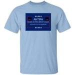 Make Antifa Great Again anti-fascist heavy cotton tee in Light Blue with campaign-style ANTIFA Anti-Fascists For President parody design