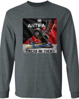 Men's Unisex Antifa Tread On Them Long-Sleeve Shirt | Anti-Fascist Tee