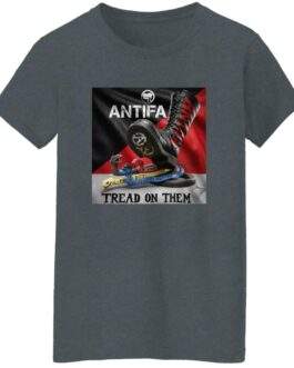 Women's Antifa Tread On Them Shirt | Anti-Fascist Heavy Cotton Tee - Image 4