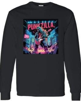 Men's Punkzilla Long-Sleeve Shirt Punk Rock Kaiju Anarchy Unisex Shirt - Image 4